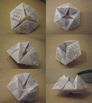 John Green Quote Hexaflexagon 'Card' by CATSAREGREAT