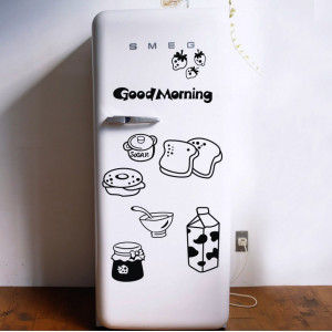 Good morning breakfast combination wall decals Warm family dining room ...