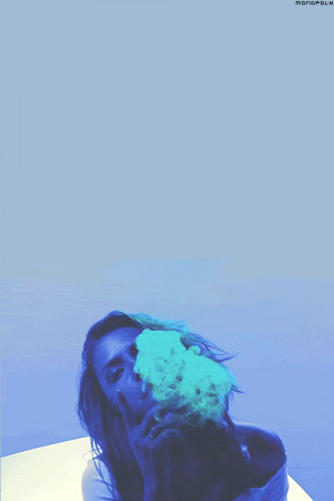 drugs smoke ganja hipster indie Grunge blue pale neon blue