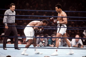 Ali fights Joe Frazier in the 'Thrilla in Manila' ON JOE FRAZIER
