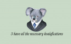 Koalas Suits Quotes Wallpaper Znyipip digital art, funny art, humor ...