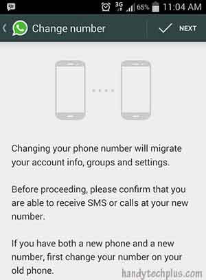 How to change the phone number registered with whatsapp
