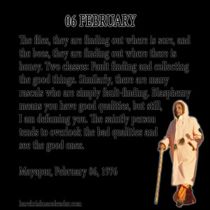 ... quotes of Srila Prabhupada, which he spock in the month of February