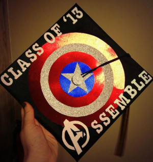 creative graduation cap avengers assemble