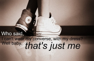 who says, i can't wear my converse, with my dress? well baby, that's ...