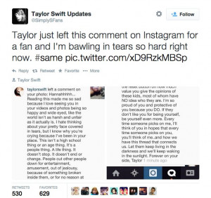 Taylor Swift Had A Powerful Message For A Fan Who Was Being Bullied