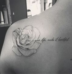 tattoo with quote rose with quote tattoo meaningful rose tattoos ...