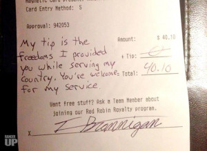 Feb 25 - Soldier Refuses To Tip Server Because He Thinks His Service ...
