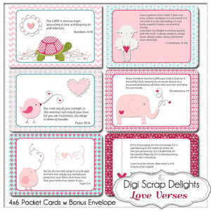 Valentine Clip Art, Love Bible Verse Valentine Cards 4x6 fits Project ...