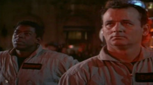Photo of Bill Murray, portraying Dr. Peter Venkman in 
