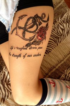 New ink ♥ Life's roughest storms prove the strength of our anchors ...