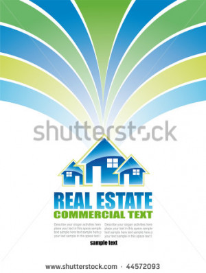 real estate flyers. stock photo : Abstract Real Estate Background for ...