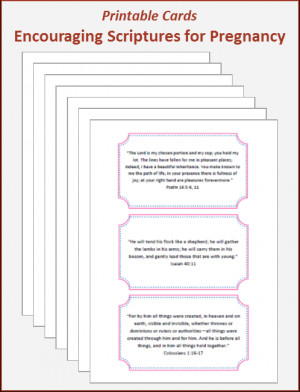 Encouraging Bible Verses for Pregnancy – Printable Cards
