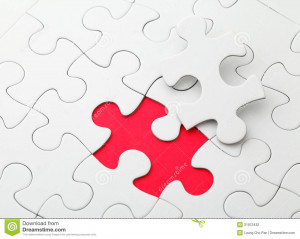 Stock Photography: Puzzle with missing piece