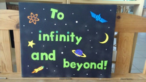 To infinity and beyond quote canvas