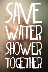 ... flirt #couple #kiss #hug #save #water #shower #saying #words #quote