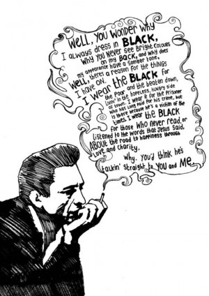 My love for Johnny Cash. Raise your glass to the man in black.