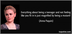 Everything about being a teenager and not feeling like you fit in is ...