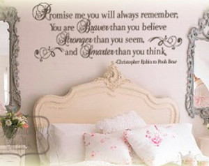 Promise Me You will Always Remember ... inspirational vinyl wall quote ...