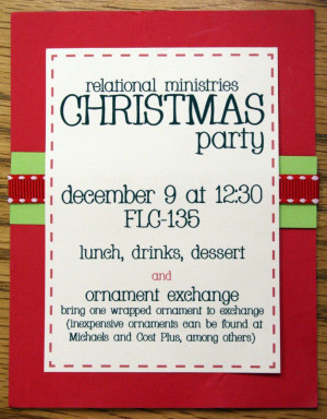 Homemade Christmas Party Invitations