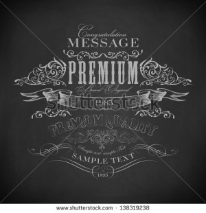 Chalk premium typography, calligraphic design elements, page ...