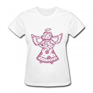 Printing Gildan Tee Shirt Women Christmas Angel Cute Quotes Tee for ...