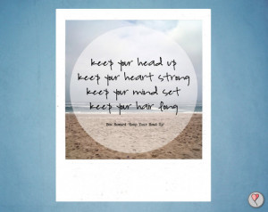 Ben Howard quote art, Large Polaroid, Keep Your Head Up, inspirational ...