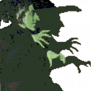 Wicked Witch of the West Counted Cross Stitch Pattern PDF