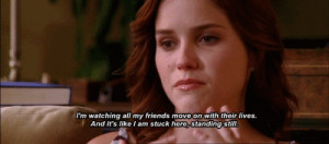 ... Davis Watches All Her Friends Move On In Sad One Tree Hill Quote Gif