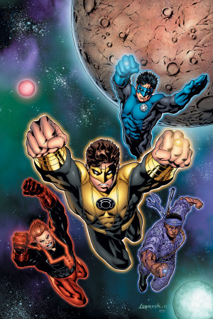 The Green Lanterns of Earth use rings of different colors to fight ...