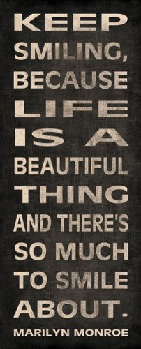 Marilyn Monroe Quote Motivational Art Keep Smiling Vest Happiness ...