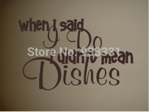Cute Kitchen Do Dishes Wall Quote Decor Decal(China (Mainland))