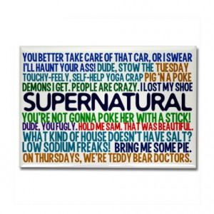 Supernatural TV Show Rectangle Magnet