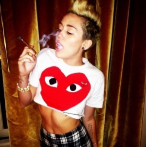 We’re all aware that Miley Cyrus loves to smoke marijuana. She sings ...