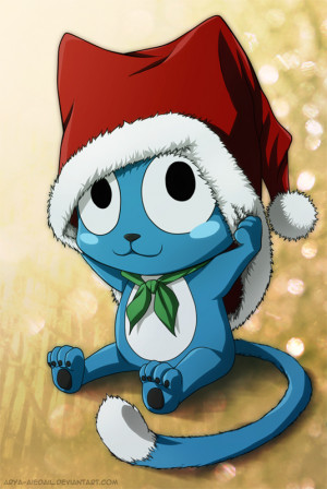 ... , FAIRY TAIL, Happy (FAIRY TAIL), Christmas Hat, Christmas Outfit, :3