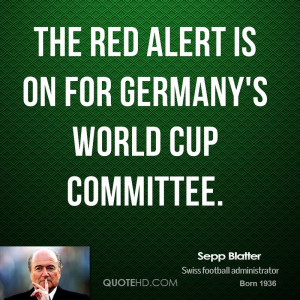 The red alert is on for Germany's World Cup committee.