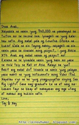 Tagalog funny letter
