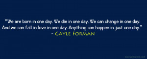 Gayle Forman quote on life