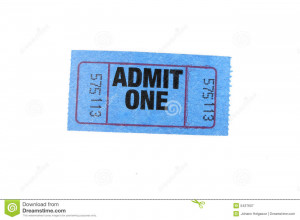 Feb Custom Caption Admit Sponsored Pink Ticket Generic Template