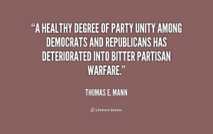 healthy degree of party unity among Democrats and Republicans has ...