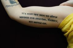 Hmm, haven't ever seen this quote as a tattoo. #harrypotter