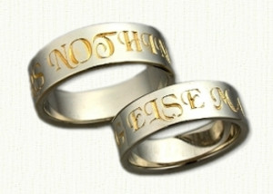 Nothing Else Matters' Posey Wedding Rings in 14kt gold