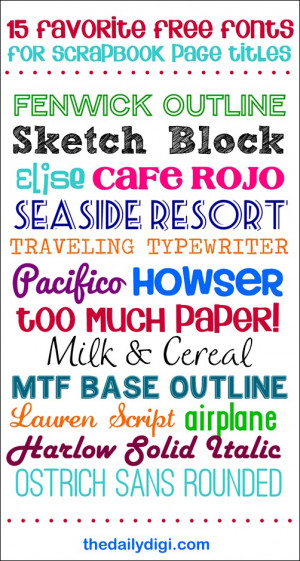 Here are the links to each font: