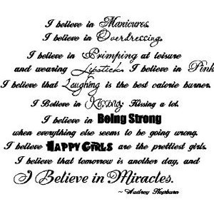 Believe....Audrey Hepburn Quote Wall Words Sayings Removable Wall ...