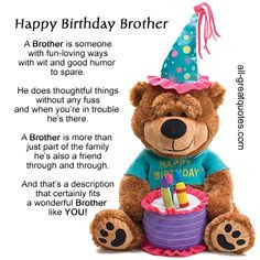 Happy Birthday Brother Wishes Greeting And Message Pictures Cards More