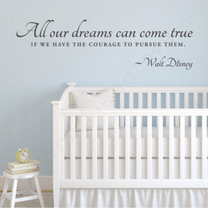 Walt Disney Follow Your Dreams Wall Quote