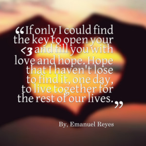 lose to find it one day to live together for the rest of our lives ...