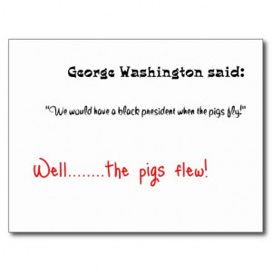 Funny quotes George Washington said Postcard