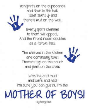 Mother of Boy Poem 8x10 Design Printable Download. $7.50, via Etsy.