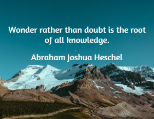 Wonder rather than doubt is the root ... - Abraham Joshua Heschel